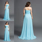 One-Shoulder A-Line/Princess Chiffon Sleeveless Rhinestone Long Plus Size Dresses