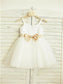 Tulle Sleeveless Knee-Length A-line/Princess Spaghetti Bowknot Straps Flower Girl Dresses