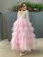 Tulle Lace Ankle-Length Scoop Sleeves A-Line/Princess 3/4 Flower Girl Dresses