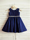 Scoop Rhinestone Sleeveless Tea-Length Taffeta A-line/Princess Flower Girl Dresses