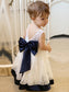 A-Line/Princess Lace Tea-Length Bowknot Sleeveless Scoop Flower Girl Dresses