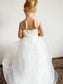 Floor-Length Lace Gown Tulle Straps Ball Sleeveless Flower Girl Dresses