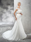 Sleeveless Long Neck Sheer Sheath/Column Sash/Ribbon/Belt Lace Wedding Dresses