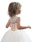 Tulle Scoop Sleeveless Ball Gown Floor-Length Applique Flower Girl Dresses