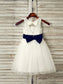 Tea-Length Scoop Sleeveless Tulle A-Line/Princess Bowknot Flower Girl Dresses