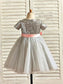 Scoop Tulle Sequin Short Tea-Length A-line/Princess Sleeves Flower Girl Dresses