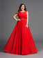 Scoop A-Line/Princess Beading Long Sleeveless Chiffon Plus Size Dresses