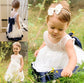 A-Line/Princess Lace Tea-Length Bowknot Sleeveless Scoop Flower Girl Dresses