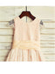 Sash/Ribbon/Belt Tea-Length A-line/Princess Lace Scoop Short Sleeves Flower Girl Dresses