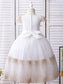 Ball Sleeves Hand-Made Ankle-Length Short Lace Scoop Gown Flower Flower Girl Dresses