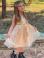 Short/Mini Tulle Sequin Scoop Sleeveless A-Line/Princess Flower Girl Dresses