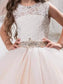 Tulle Lace Floor-Length Ball Scoop Gown Sleeveless Flower Girl Dresses