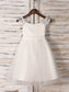 Tea-Length Sash/Ribbon/Belt Scoop A-Line/Princess Sleeveless Tulle Flower Girl Dresses