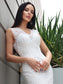 Tulle Trumpet/Mermaid Sleeveless V-neck Sweep/Brush Lace Train Wedding Dresses