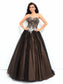 Ball Gown Beading Sleeveless Sweetheart Long Net Quinceanera Dresses