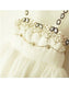 Beading Sleeveless Tulle A-line/Princess Straps Spaghetti Tea-Length Flower Girl Dresses