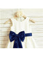 Bowknot Scoop Satin Sleeveless Knee-Length A-line/Princess Flower Girl Dresses