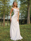 Sleeveless Sheath/Column Ruched Spaghetti Charmeuse Straps Sweep/Brush Train Bridesmaid Dresses