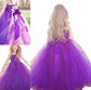 Ball Floor-Length Tulle Bowknot Straps Gown Sleeveless Flower Girl Dresses