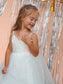 Floor-Length Lace Gown Tulle Straps Ball Sleeveless Flower Girl Dresses