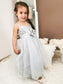 Sleeveless Tea-Length Sequin A-Line/Princess Tulle Spaghetti Straps Flower Girl Dresses