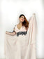 V-neck Sleeves Floor-Length Chiffon Applique Long A-Line/Princess Plus Size Dresses