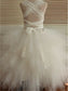 Sleeveless Ball Scoop Tulle Lace Gown Ankle-Length Flower Girl Dresses