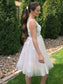 V-neck Applique Sleeveless A-Line/Princess Tulle Short/Mini Homecoming Dresses