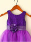 Tulle Tea-Length A-line/Princess Scoop Sequin Sleeveless Flower Girl Dresses