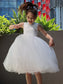 Neck Tulle Sleeveless Knee-Length Lace A-Line/Princess High Flower Girl Dresses