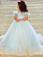 Tulle Ball Rhinestone Off-the-Shoulder Floor-Length Gown Sleeveless Flower Girl Dresses