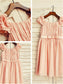 Sleeveless A-line/Princess Chiffon Straps Tea-Length Layers Flower Girl Dresses