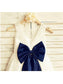 Tea-Length Sleeveless Scoop A-line/Princess Lace Bowknot Flower Girl Dresses