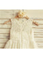 Sleeveless Lace Scoop Ruffles Tea-Length A-line/Princess Flower Girl Dresses