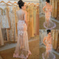 Scoop Applique Sleeveless Train Tulle Sweep/Brush Trumpet/Mermaid Plus Size Dresses