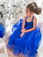 Tulle Tea-Length Ruffles A-Line/Princess Halter Sleeveless Flower Girl Dresses