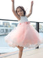 Bowknot A-Line/Princess Lace Sleeveless Short/Mini Scoop Flower Girl Dresses