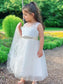 A-Line/Princess Tulle Scoop Lace Sleeveless Tea-Length Flower Girl Dresses