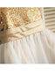 Sleeveless Sequin Knee-Length A-line/Princess Tulle Scoop Flower Girl Dresses