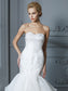 Train Sweep/Brush Trumpet/Mermaid Sleeveless Sweetheart Ruffles Organza Wedding Dresses