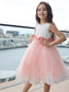 Bowknot A-Line/Princess Lace Sleeveless Short/Mini Scoop Flower Girl Dresses