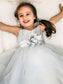 Sleeveless Tea-Length Sequin A-Line/Princess Tulle Spaghetti Straps Flower Girl Dresses