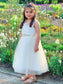 A-Line/Princess Tulle Scoop Lace Sleeveless Tea-Length Flower Girl Dresses