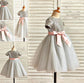 Scoop Tulle Sequin Short Tea-Length A-line/Princess Sleeves Flower Girl Dresses